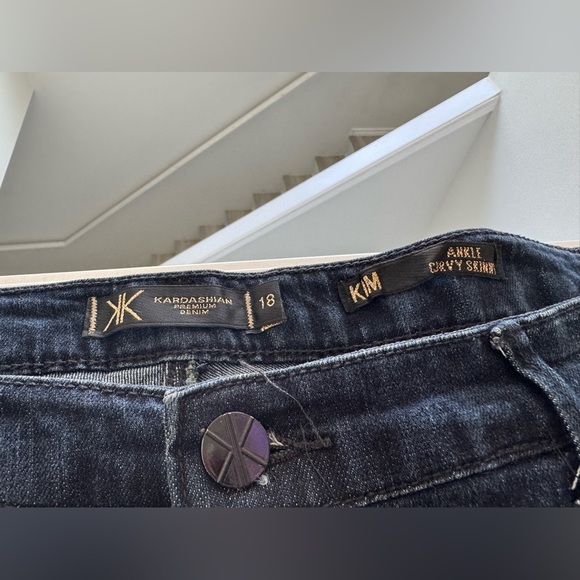 Kardashian Kollection Dark Blue Straight Jeans - Picture 4 of 4